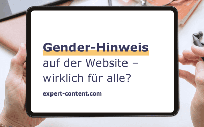 Gender-Hinweis auf der Website: Sprichst du wirklich alle an?