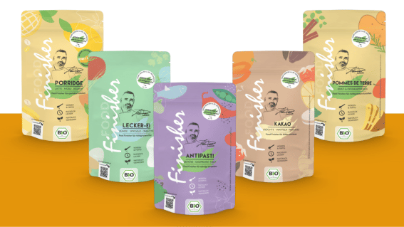 Collage mit Produktverpackungen der Food Finisher Spices