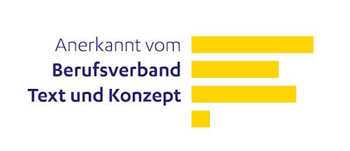 Seal with lettering recognised by the German Professional Association Text and Concept